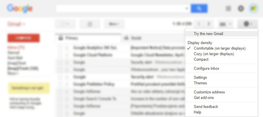ako aktivovat novy vzhlad gmailu