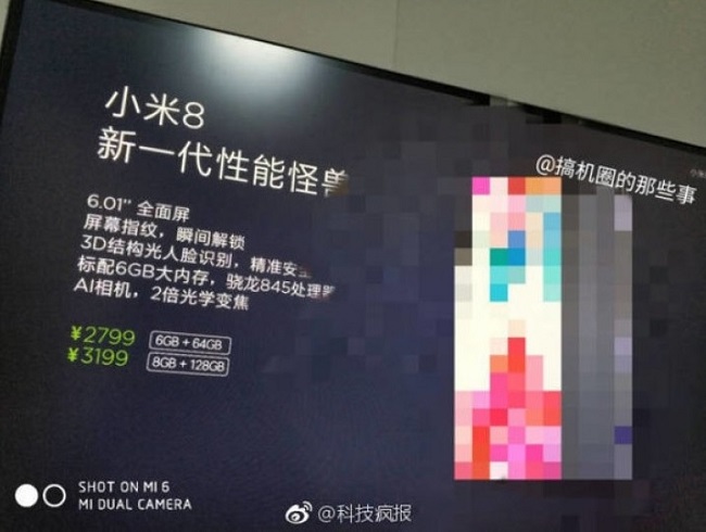 Xiaomi Mi 8 uniknute specifikacie a cena
