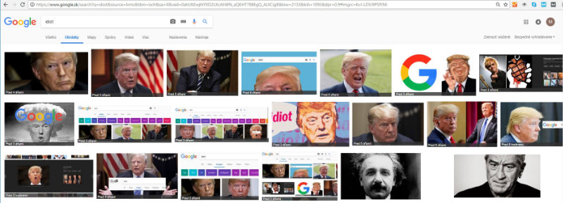 Google Idiot scandal Donald Trump