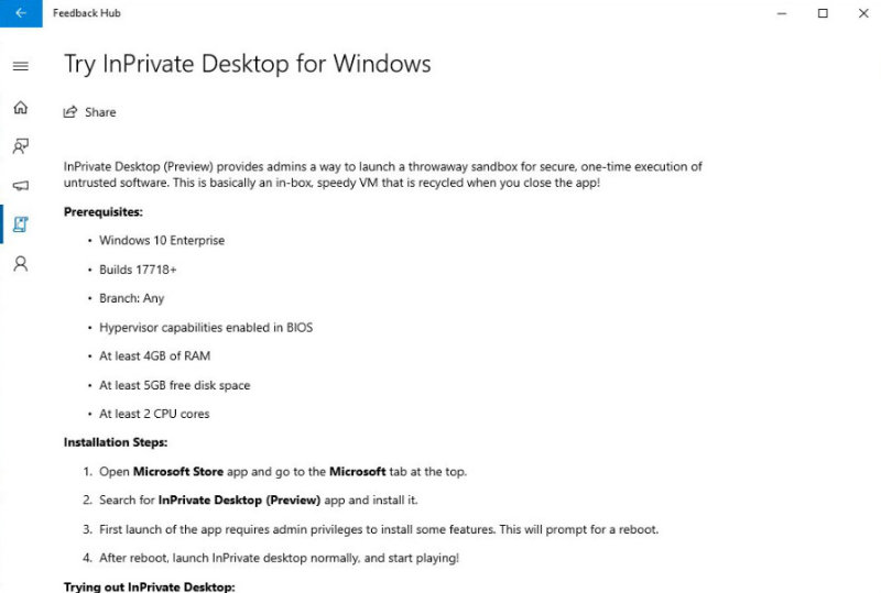InPrivate mód vo Windows 10